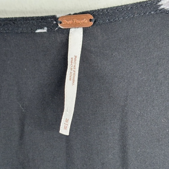 Free People Dark Floral Wrap Midi Dress M So Sweetly Balloon Sleeve Boho Witchy - Picture 13 of 14